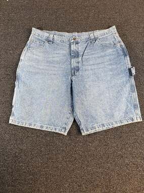 Wrangler Shorts Mens Denim 38 Carpenter Jeans Light Blue 255